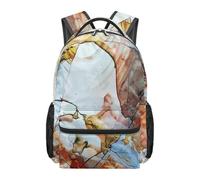 boiszeda Sac à dos à motif marbré grande capacité d'école pour étudiants ordinateur portable sac à dos décontracté et esthétique idéal pour la rentrée scolaire les voyages et le quotidien