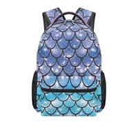 boiszeda Sac à dos motif sirène grande capacité élèves sac à dos pour ordinateur portable rose et violet backpack esthétique idéal pour la rentrée scolaire les voyages et le quotidien