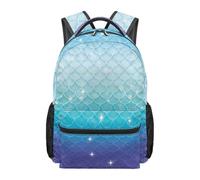 boiszeda Sac à dos motif sirène grande capacité élèves sac à dos pour ordinateur portable rose et violet backpack esthétique idéal pour la rentrée scolaire les voyages et le quotidien