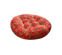 boiszeda Style Boho Ethnique Coussin Rond Épais en Coton Lin,Yoga Méditation Taille Plus Coussin