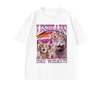 boiszeda T-Shirt drôle Lesbiennes, Vous Mangez Quoi ?! Blague Mème Farce Nouveauté Graphique T-Shirts pour Femmes et Hommes