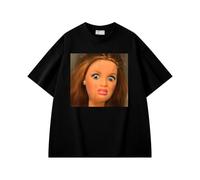 boiszeda T-Shirt Humoristique avec poupée fumant Une Cigarette Blague mème Sarcasme Farce Parodie nouveauté graphisme t-Shirts pour Femmes et Hommes