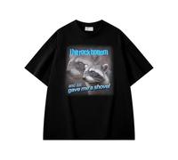 boiszeda T-Shirt Humoristique avec Raton Laveur « J'Ai touché Le Fond et la Vie m'a donné Une Pelle »
