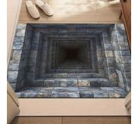 boiszeda Tapis 3D Illusion Tapis à Illusion Optique Paillasson Mur Brisé | Tapis 3D Illusion Est Un Paillasson Halloween Amusant Et Une Décoration D’Automne Pour Votre Salon Et Salle de Jeu