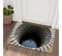 boiszeda Tapis 3D Illusion Tapis à Illusion Optique Tapis Antidérapant | Tapis 3D Illusion Est Un Paillasson Halloween Polyvalent Et Une Décoration D’Automne Pour Votre Salon Et Terrasse
