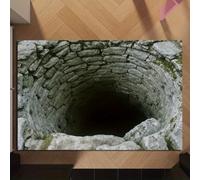 boiszeda Tapis 3D Illusion Tapis à Illusion Optique Visuel sans Fond | Ce Tapis 3D Illusion Est Un Paillasson Halloween Élégant Et Une Décoration D’Automne Pour Votre Salon Et Bureau