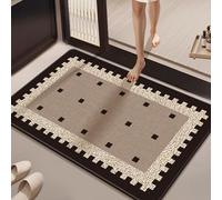boiszeda Tapis De Bain Antiderapant Tapis Diatomite Diatomite Absorbeur Rapide D’Eau Résistant Aux Taches Semelle Caoutchouc Anti-Dérapante Motif Stylé pour Salle De Bain Cuisine Seuil