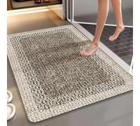 boiszeda Tapis De Bain Antiderapant Tapis Diatomite Diatomite Absorbeur Rapide D’Eau Résistant Aux Taches Semelle Caoutchouc Anti-Dérapante Motif Stylé pour Salle De Bain Cuisine Seuil