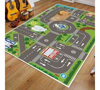 boiszeda Tapis de Jeu idéal pour Les Enfants Tapis de Jeu Pliable sur Le thème de la Circulation routière et de la Vie en Ville adapté aux Chambres et salles de Jeux des garçons