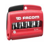 Facom – Jeu d'embouts Torx Plus E.114Pb – 10 pièces 1/4 Série 1-23 mm antivol + porte-embouts