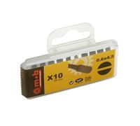 BOITE 10 EMBOUTS NUS 1/4 PLAT 1,2X6,5 MOB - 919A121401
