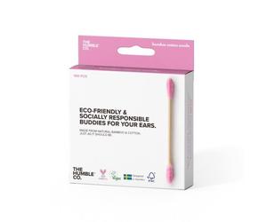 Boîte 100 Cotons-Tige Bambou & Coton Bio Rose The Humble® - C