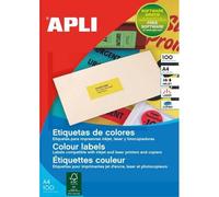 Boite 100 Etiquettes Orange Fluo Multi-Usage