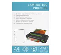 Boîte 100 pochettes transparentes perforées pour la plastification - A4 80 µm