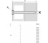 Boîte 100 Vis béton à fixation directe 7.5x102 mm SCELL-IT - Tête fraisée blanc T30 - VFD75102F Noir G