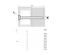 Boîte 100 Vis béton à fixation directe 7.5x152 mm - Tête fraisée blanc T30 - VFD75152F