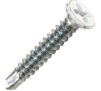 Boîte 1000 Vis auto-perceuse crantée sous tête fraisée blanche SCELL-IT - PH2 - 3.9 x 32 mm - PVCFW39032