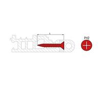 Boîte 1000 Vis PVC PLAST tête fraisée blanche SCELL-IT - 4.2 x 16 mm - PH2 -PVCPW42016
