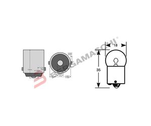 BOITE 10PZ LAMPES OSRAM SVAM 12V 5W BA15S R5W PAR POSITION