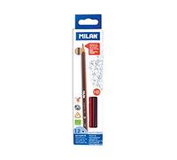 crayons graphite HB 17,5 cm bois rouge/noir 12 pièces