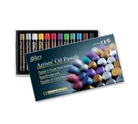 Boîte 12 pastels à l'huile Métallisés, MUNGYO 12 assortis