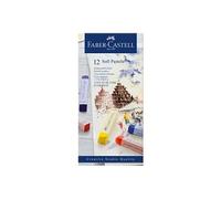 Faber-Castell Creative Studio 128312 Boîte en carton de 12 craies de couleurs assorties - Pastel tendre