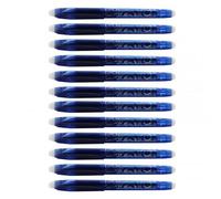 Boîte 12 Stylos Encre Gel Effaçable R-Pen Bleu Pointe Moyenne 0.7mm