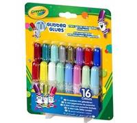 Crayola 16 Mini Washable Glitter Glue Multicolore
