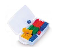 Boite 16 Petits Chevaux en Bois + 2 des - pions Dada - Accessoires - Set Jeu de société Traditionnel + Carte Tigre