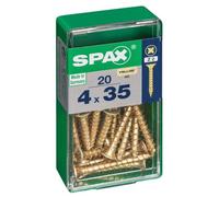 BOÎTE 20 pièces VIS BOIS SPAX CAB. PLAT YELLOX 4,0x35mm SPAX