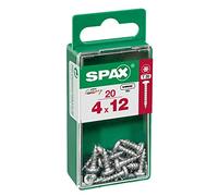 BOÎTE 20 pièces VIS BOIS SPAX CAB. Rond WIROX 4,0 x 12 mm SPAX