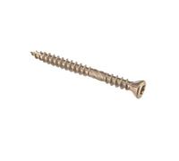 Boîte 200 Vis terrasse tête bombée inox A4 Brun Torx - Double filet 5x50 - 643245X50BRUN