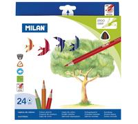 MILAN 0728324 Encadré de 24 Crayons de couleur triangulaires
