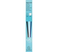 Boite 25 reliures spirales plastique 6mm - Blanc
