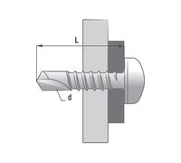 Boîte 250 Vis acier autoperceuse TCQ SCELL-IT - 4.8 x 32 mm - SQ2 - TCQ48032