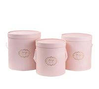 Boîte 3 pièces/ensemble, étuis d ' emballage pour bouquets de fleurs à main avec couvercle pour cadeaux de fleuriste, boîtes de rangement pour cadeaux, seau à câlins, boîte à fleurs ronde