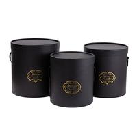 Boîte 3 pièces/ensemble, étuis d ' emballage pour bouquets de fleurs à main avec couvercle pour cadeaux de fleuriste, boîtes de rangement pour cadeaux, seau à câlins, boîte à fleurs ronde
