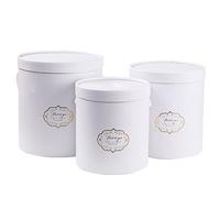 Boîte 3 pièces/ensemble, étuis d ' emballage pour bouquets de fleurs à main avec couvercle pour cadeaux de fleuriste, boîtes de rangement pour cadeaux, seau à câlins, boîte à fleurs ronde