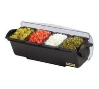 Ustensile de cuisine Materiel Ch Pro Boîte 4 compartiments avec dôme 6,6 L - San Jamar - Plastique6,6510 x155x155mm