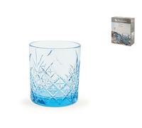 Boîte 4 Verres Timeless En Pâte De Verre Bleue Cl 34,5