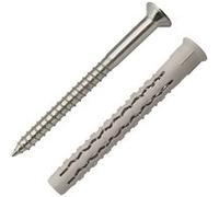 Boîte 50 Chevilles nylon longue expansion 8 x 100 mm + Vis tête fraisée SCELL-IT - G-L08100-BC G