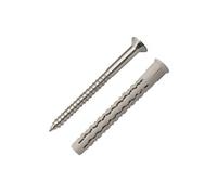 Boîte 50 Chevilles nylon longue expansion 8 x 80 mm + Vis tête fraisée SCELL-IT - G-L08080-BC G