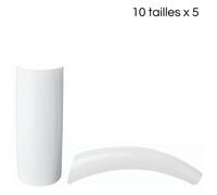 Boîte 50 Tips french ronds à bande courte 10 tailles X 5 pièces