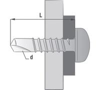 Vis autoperceuse à tête cylindrique Phillips SCELL-IT - Acier zingué blanc - TCC