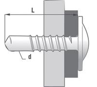 Vis autoperceuse TRL acier zingué tête ronde large SCELL-IT - TRL