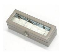 Boite 6 montres en cuir - beige