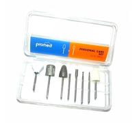 Boite 8 embouts ponceuse - PROMED - pour soin complet des ongles naturels et en gel