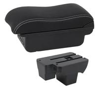 Boîte À Accoudoir De Console Voiture Pour VW Pour Polo 2019-2024 Accoudoir Voiture Boîte Rangement Interface USB Console Centrale(C2 White Line)