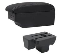 Boîte À Accoudoir De Console Voiture Pour VW Pour Polo 2019-2024 Accoudoir Voiture Boîte Rangement Interface USB Console Centrale(E1 White Line)