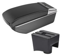 Boîte À Accoudoir De Console Voiture Pour VW Pour Polo MK5 6R Pour Vento Boîte D'accoudoir Voiture Pièces Intérieures Accessoires Rangement Interface USB(B2 black line NO USB)